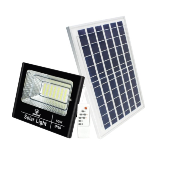 Proiector cu incarcare solara 50w, cu telecomanda si senzor de miscare