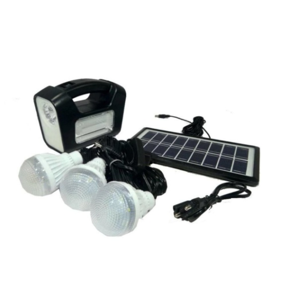 Kit solar cu lanterna, acumulator, si 3 becuri incluse