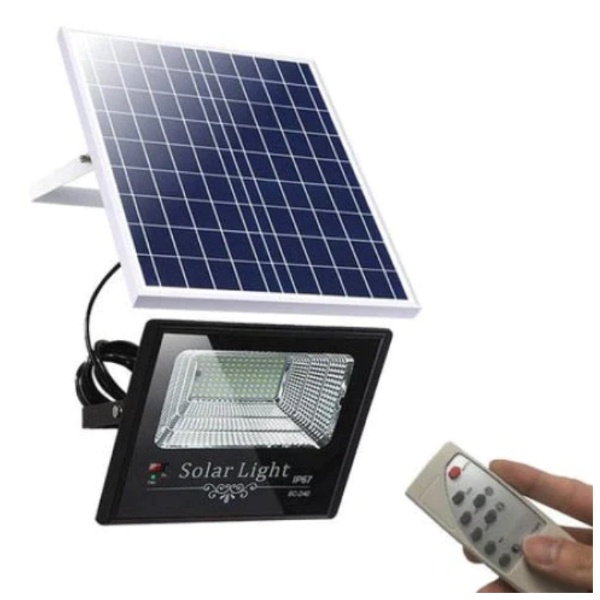 Proiector cu incarcare solara 400w, cu telecomanda si senzor de miscare