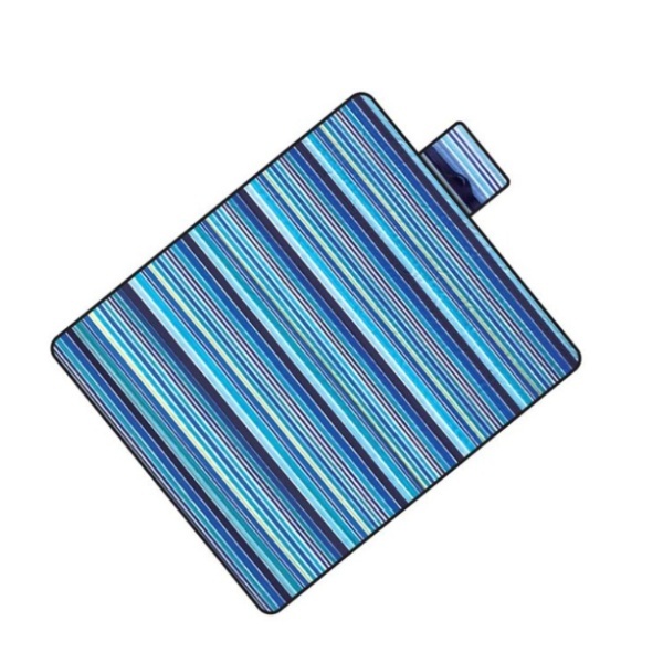 Patura pentru picnic cu dungi, albastru, 150x130 cm