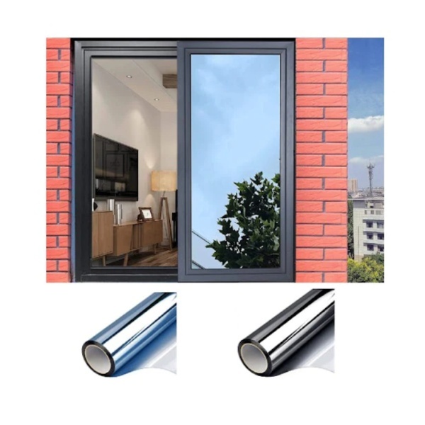 Folie reflexiva pentru geamuri interioare, protectie solara, 45x200 cm